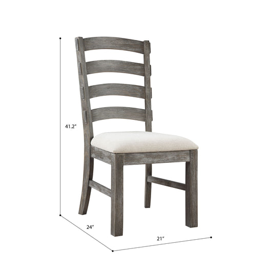 Upholstered Dining Chairs (Set of 2) - Brown - Wood