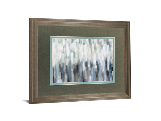Silver Rain By Karen Lorena Parker - Framed Print Wall Art - Dark Gray