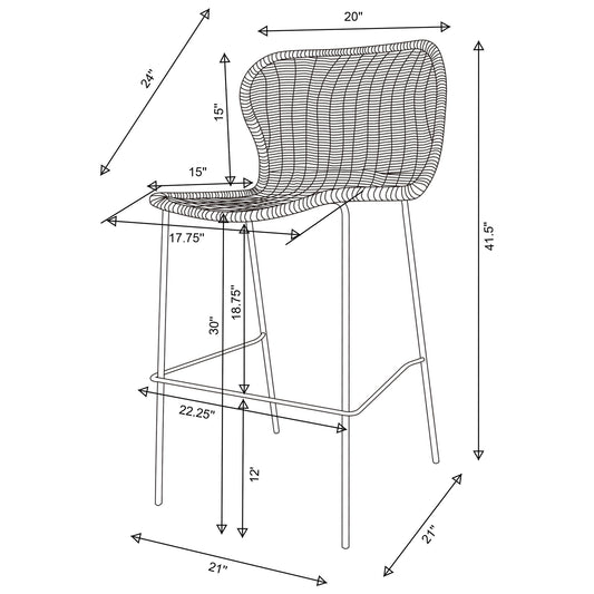 Mckinley - Bar Stool (Set of 2) - Brown