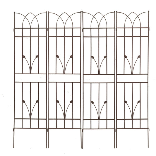 Metal Garden Trellis Rustproof For Climbing Plants Outdoor Flower Support