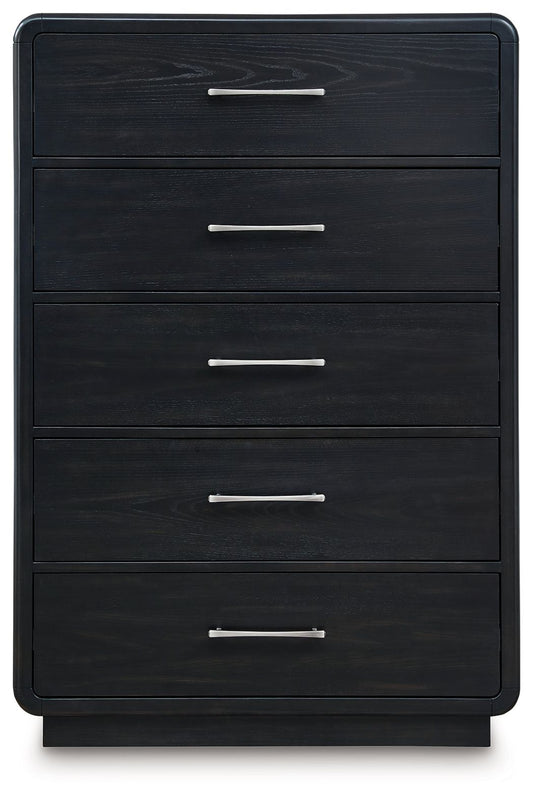 Rowanbeck - Five Drawer Chest - Black