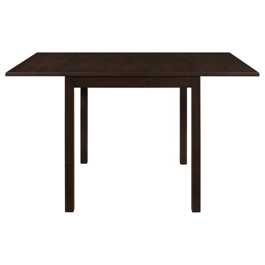 Dining Table With Drop Extension Leaf Table With Foldable Ends For Compact Spaces - Brown