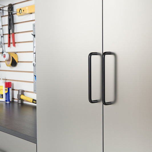 Astro Series - Wall Mounted Storage Cabinet With Soft Closing Drawers - Metallic Gray