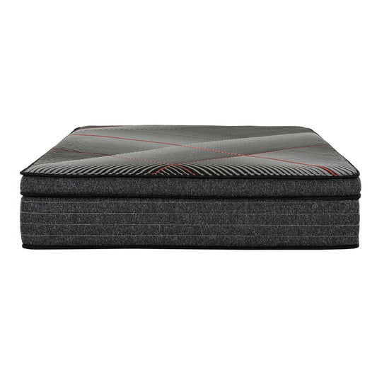 15" Euro Top Gel Memory Foam Hybrid Mattress With Pocket Coils, Cooling & Edge Support - Black - Queen
