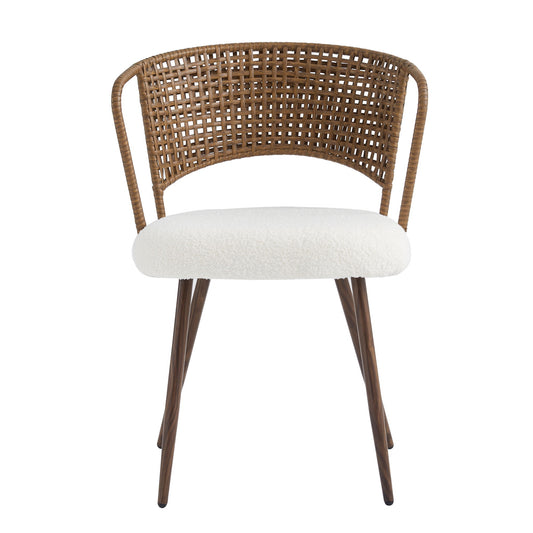 Farmhouse Style Wicker Dining Chair