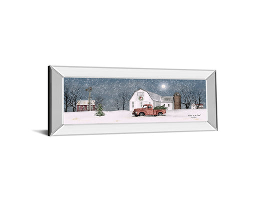Winter On The Farm By Billy Jacobs - Mirrored Frame Wall Art - Dark Gray