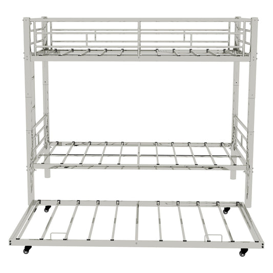 Bunk Bed For Kids, Convertible Frame With Ladders & Guardrail