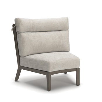 Point Sur - Armless Chair With Cushion - Beige / Brown