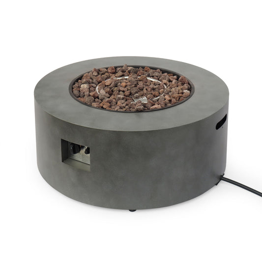 Round Iron Fire Pit With 40, 000 Btu