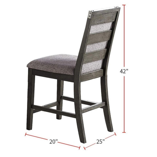 Upholstered Dining Chairs Counter Height (Set of 2) - Gray