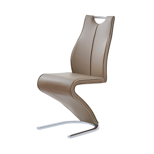 Tony - Dining Chairs (Set of 2) - Brown / Beige