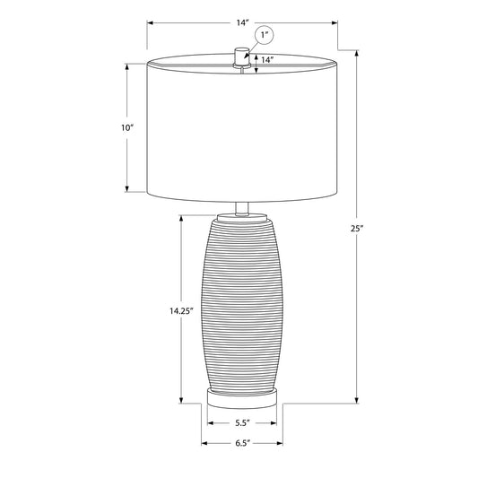 Lighting, Table Lamp, Ceramic, Modern - Gray