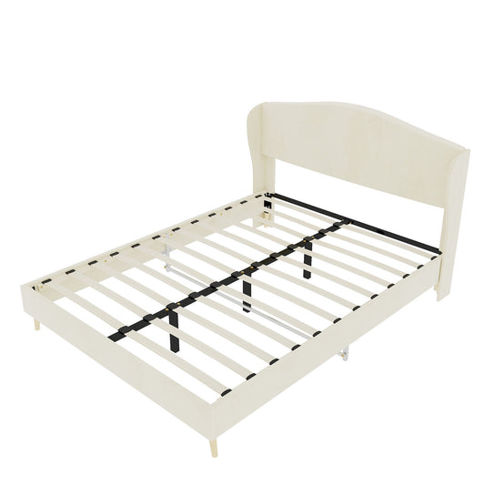 Upholstered Bed, Tufted Headboard, Comfortable Sleep