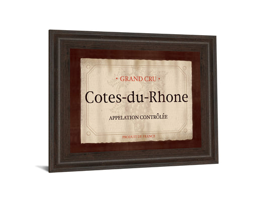 Cote Du Rhone By Paola Viveiros - Framed Print Wall Art - Beige