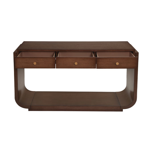 Console Table With 3 Drawers, Display Shelf