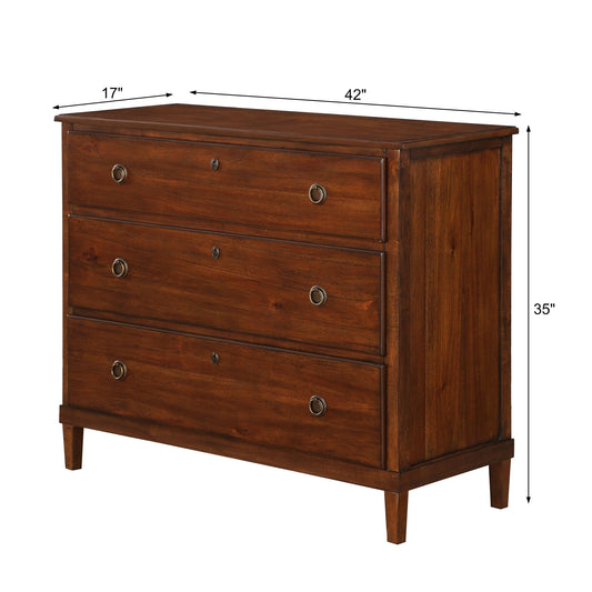 Chamberlin - 3 Drawer Dresser - Brown
