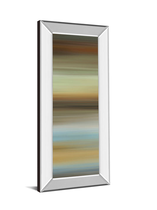 Abstract Horizon I By James Mcmaster - Mirror Framed Print Wall Art - Beige