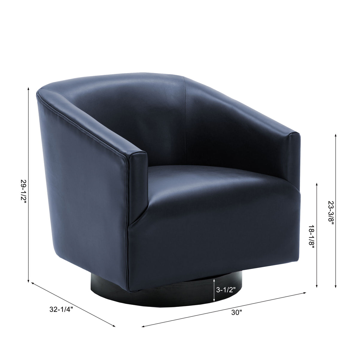 Garland - Upholstered Swivel Chair - Blue