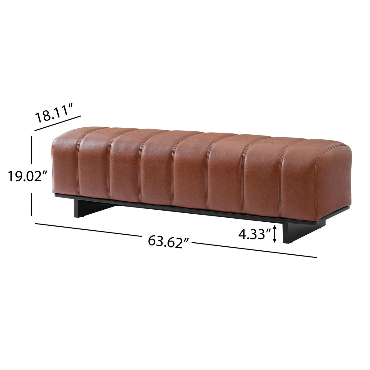 Indoor Dining Bench For Dining Room - Brown