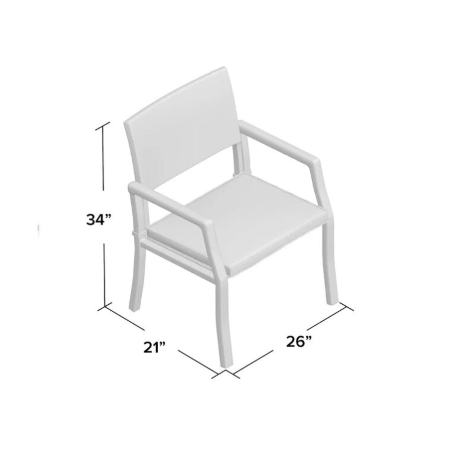 Outdoor Wicker Dining Chair With Water Resistant Cushions (Set of 2) - White / Brown