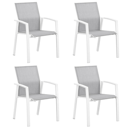 Patio Stackable Dining Chairs (Set of 4)