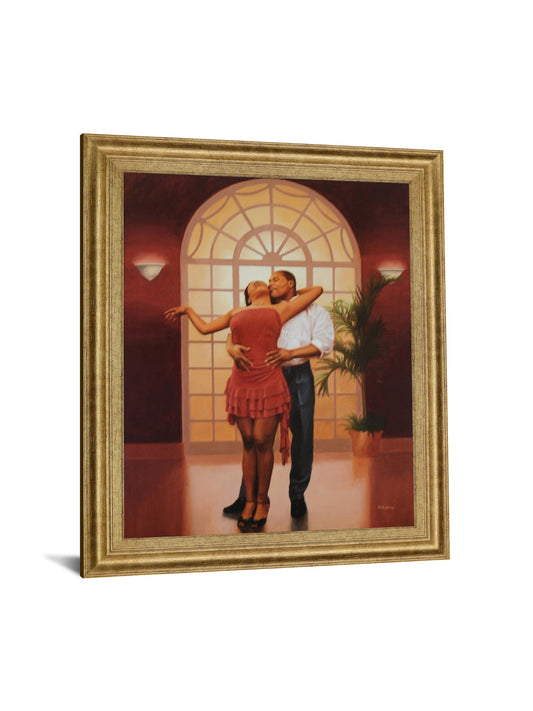 Warm Embrace Dance - 28" x 34" Framed Wall Art - Beige