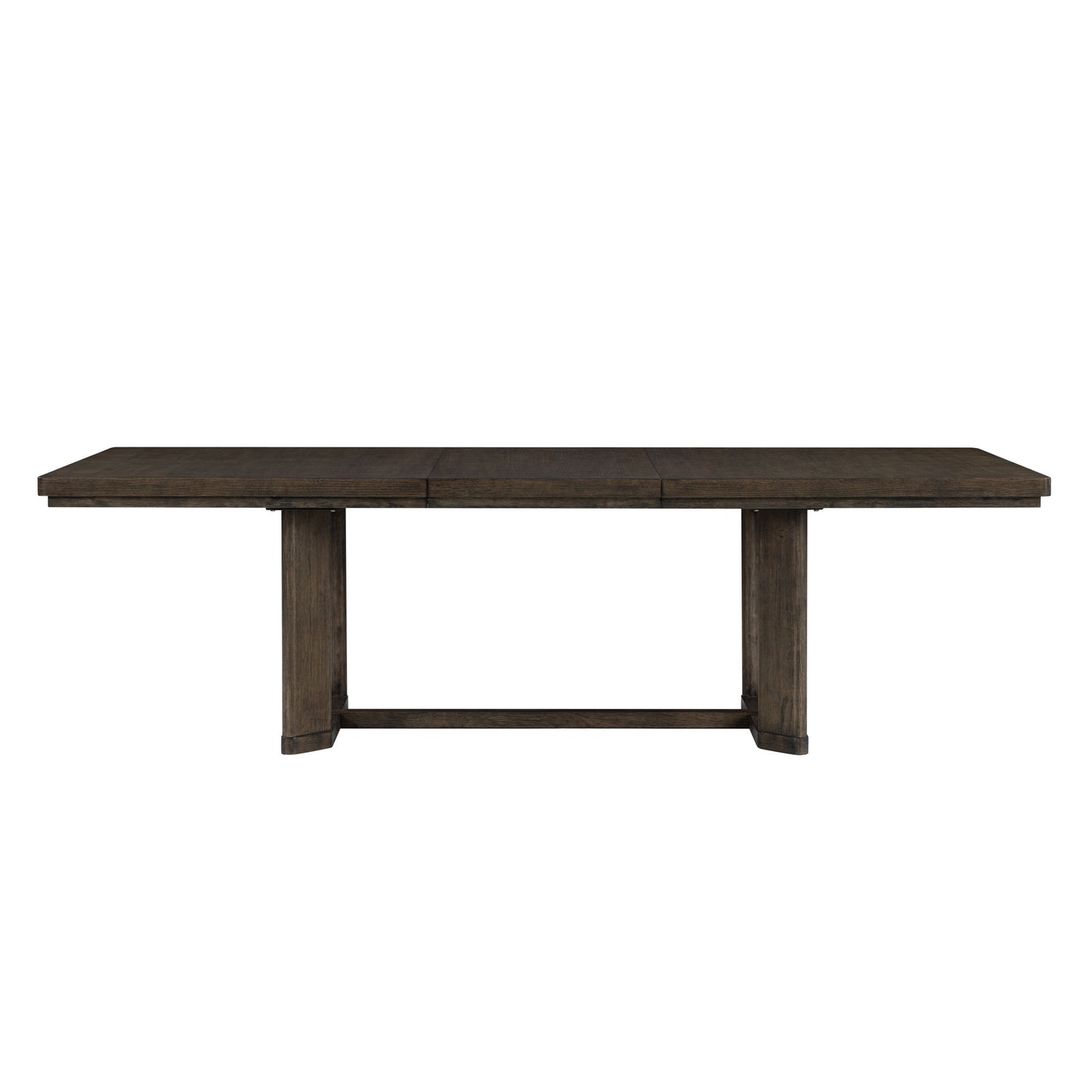 Trestle Dining Table With Leaf - Dark Oak