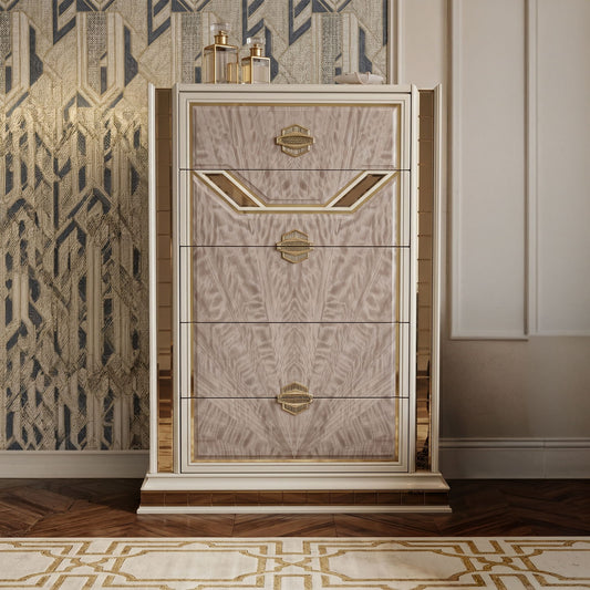 Omari - 5 Drawer Chest - Beige