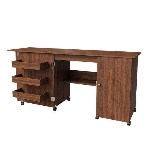 Foldable Sewing Table With Locking Casters