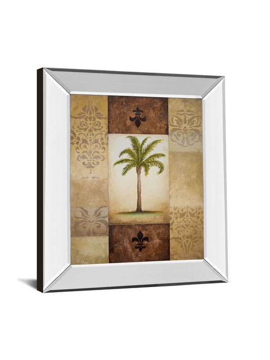 Fantasy Palm I By Michael Marcon - Mirror Framed Print Wall Art - Light Brown