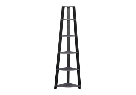 5 Tier Bookshelf, Bookcase, Etagere, Corner, For Office, Contemporary & Modern