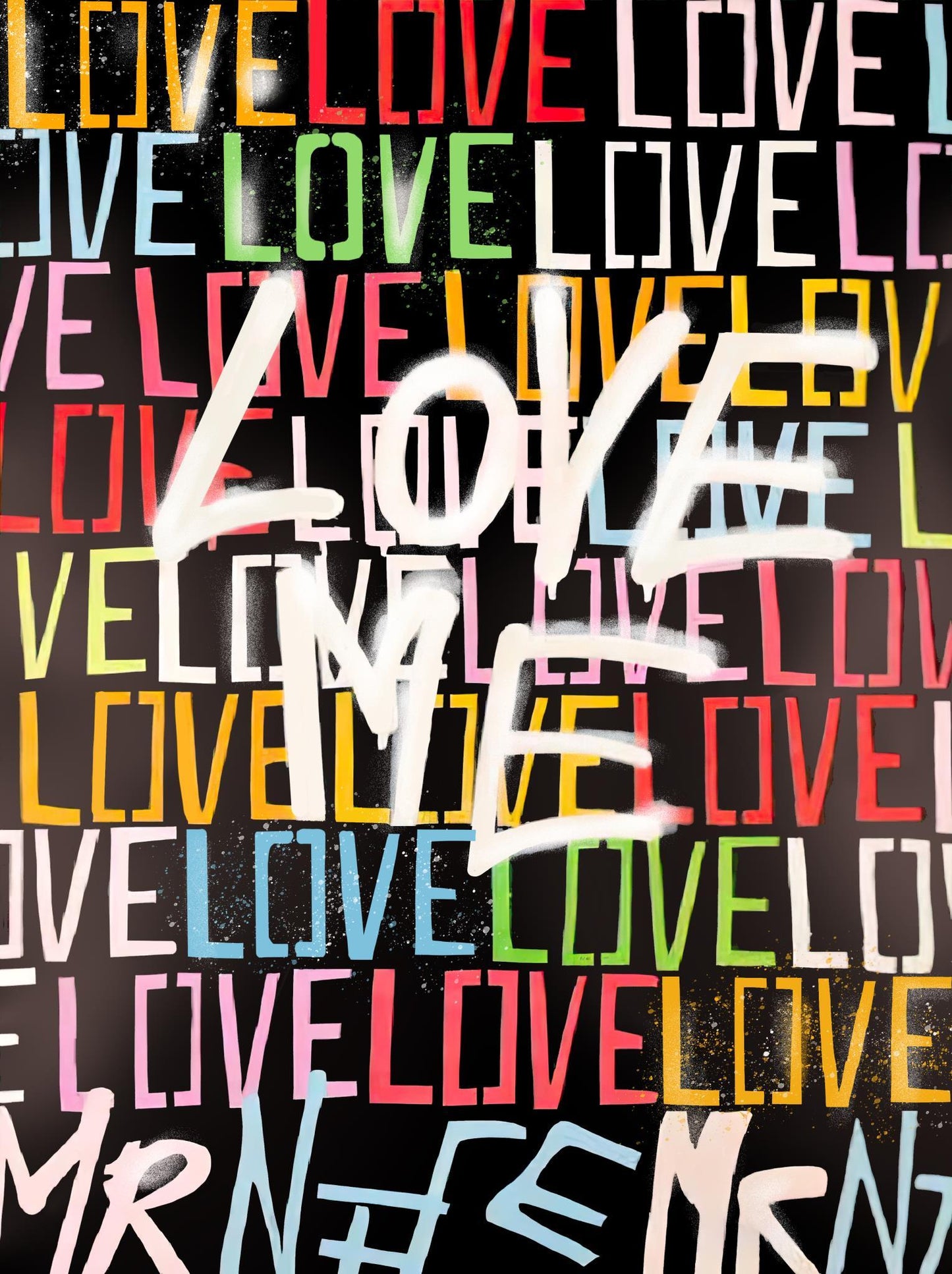 Love Me (Framed Small) - Black