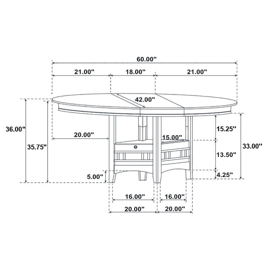 Hester - Extension Counter Dining Table - Espresso