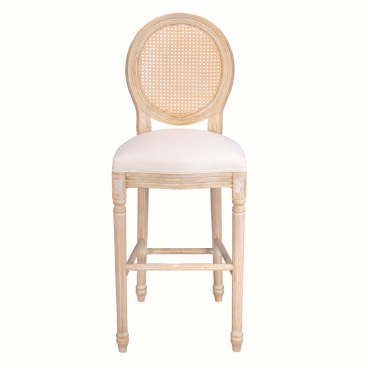 French Country Bar Chairs With Round Back (Set of 2)