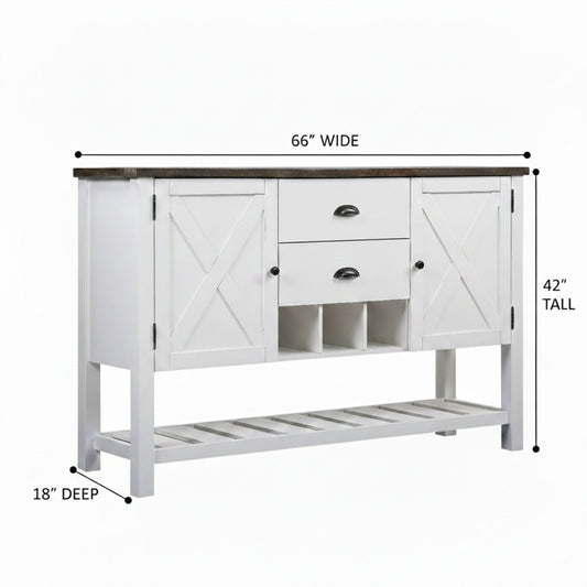 2 Drawer Server - Brown