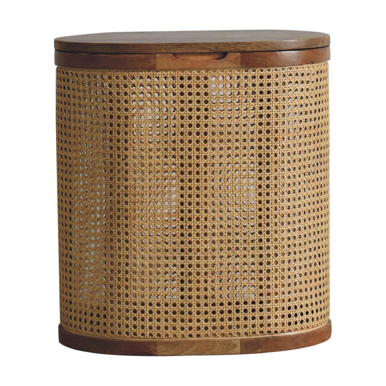 Larissa - Lid Up, Storage Stool - Oak