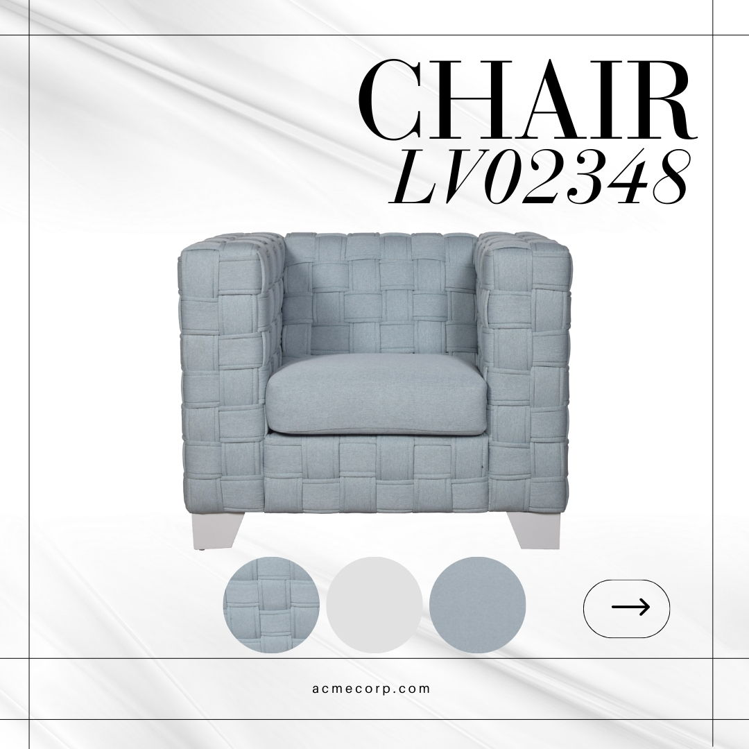 Saree - Chenille Chair - Light Blue