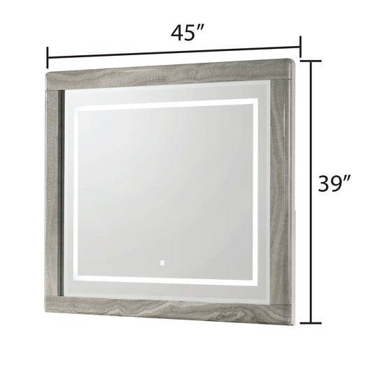 Jazz - LED Mirror With Touch Sensor Switch (Dresser Not Included) - White