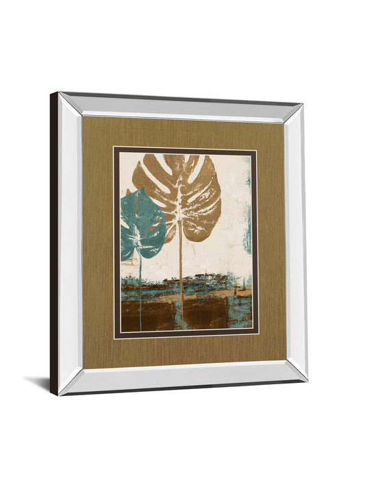 Leaves Il By Patricia Pinto - Mirror Framed Print Wall Art - Beige