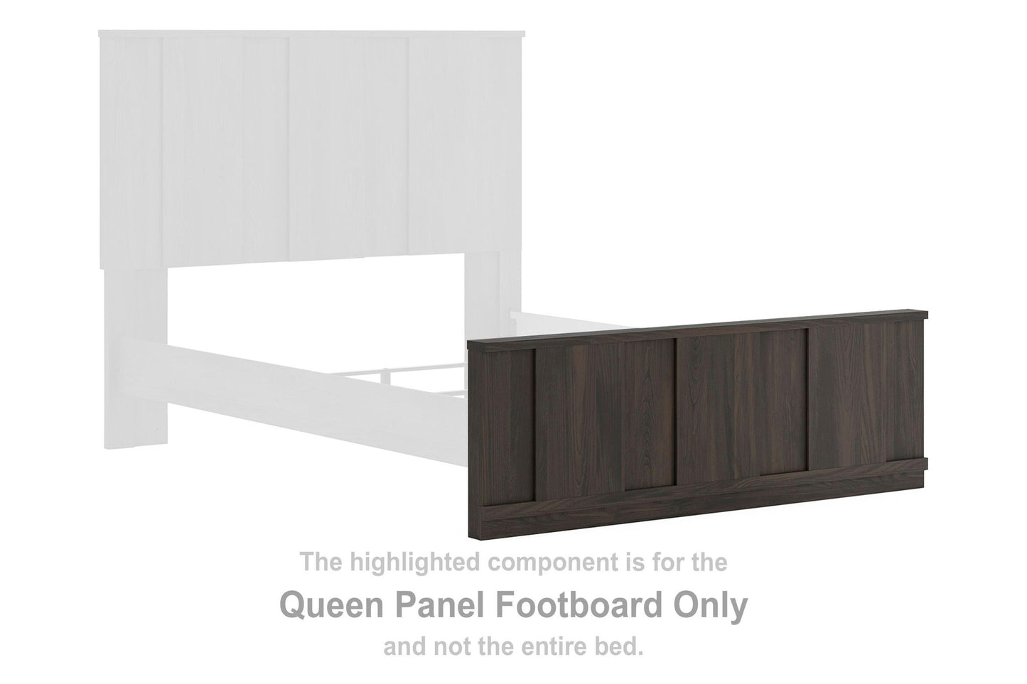 Shaehartin - Queen Panel Footboard - Dark Brown