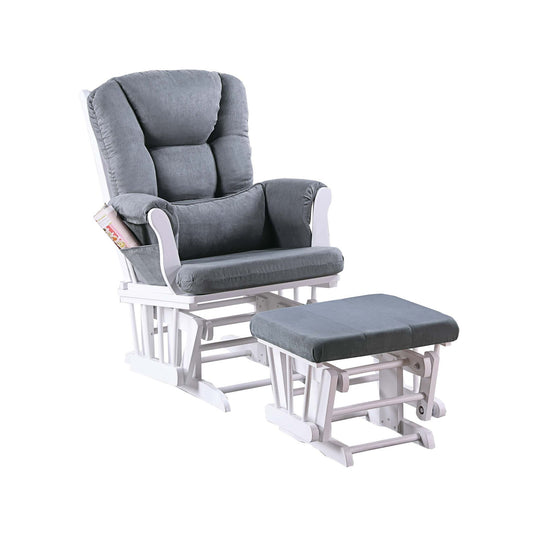 Upholstered Glider Chair With Ottoman