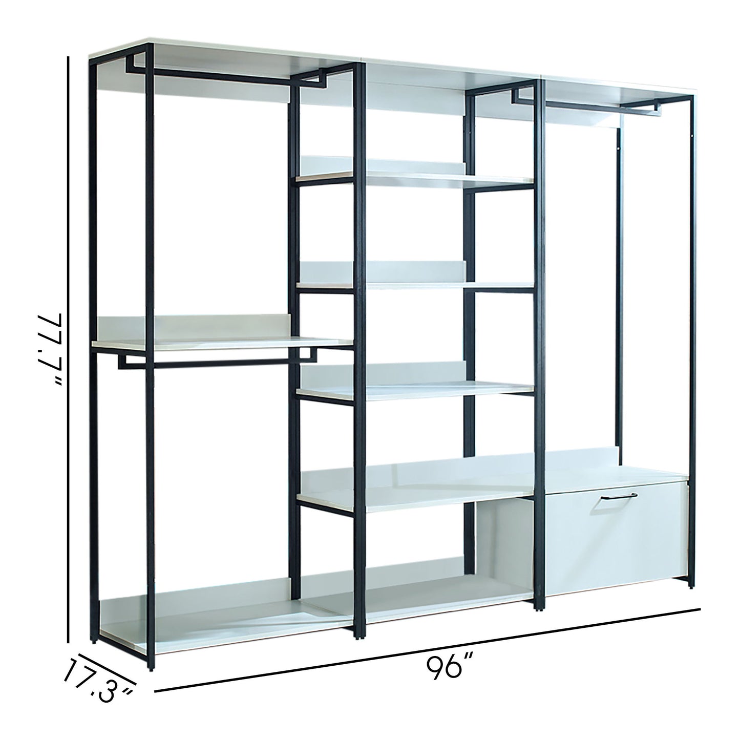 Fiona - Freestanding Walk-In, Closet System - White
