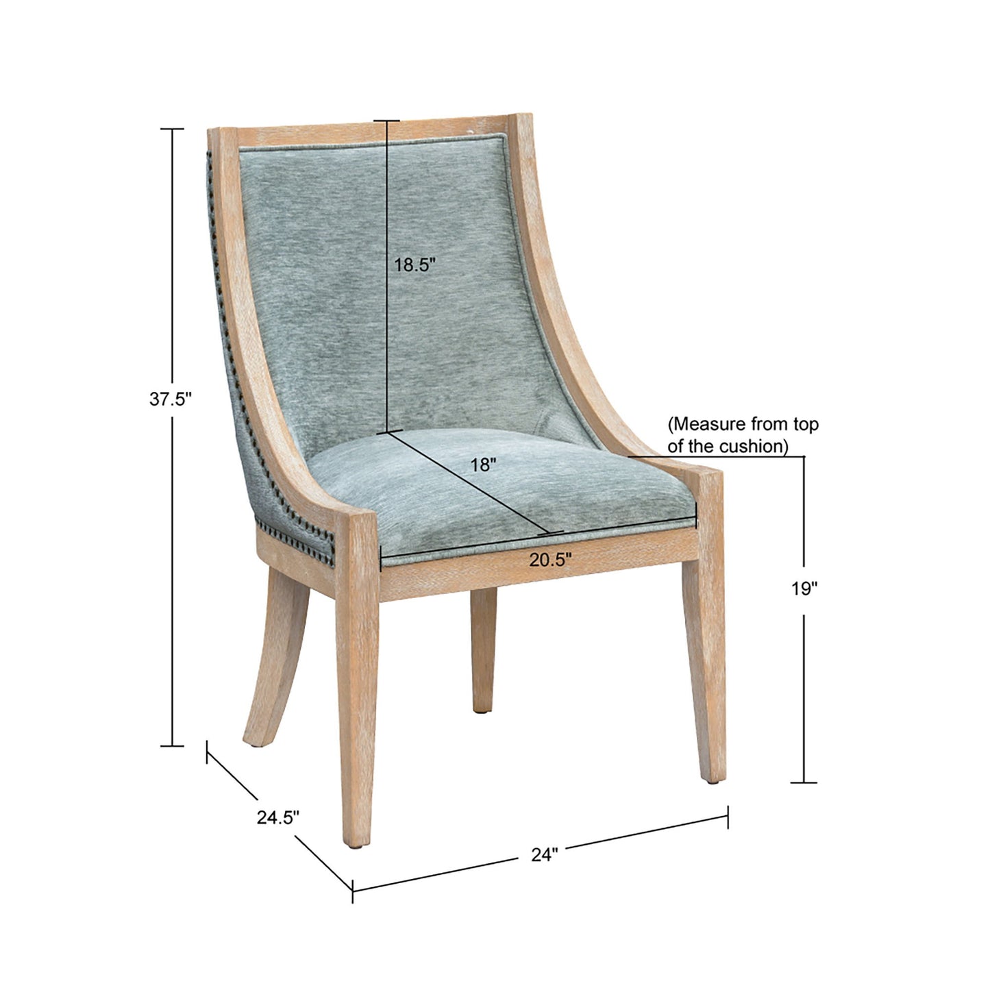 Upholstered Dining Chair With Nailhead Trim
