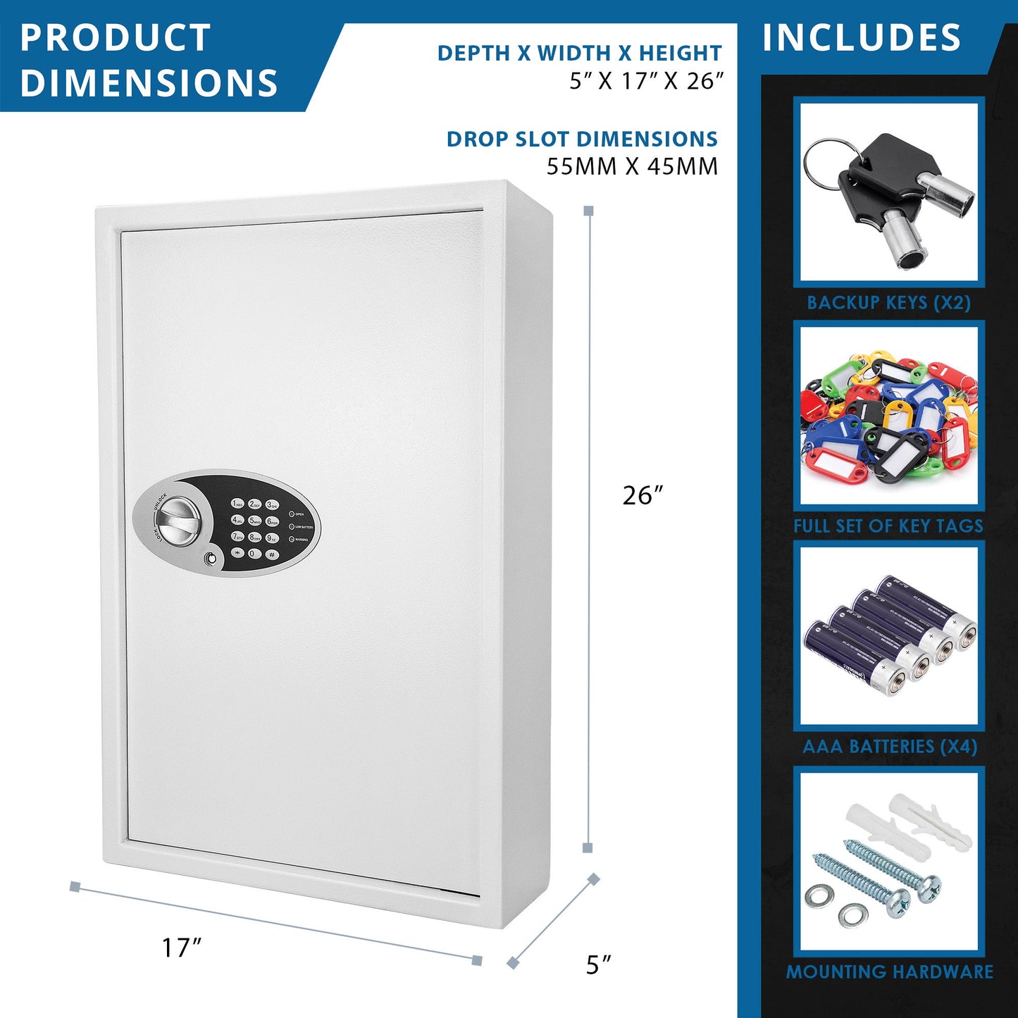 Key Cabinet Digital Keypad Wall Safe