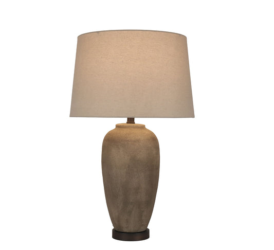 Earthen Elegance Ceramic & Metal Table Lamp (Set of 2) - Earthen / Oil Bronze