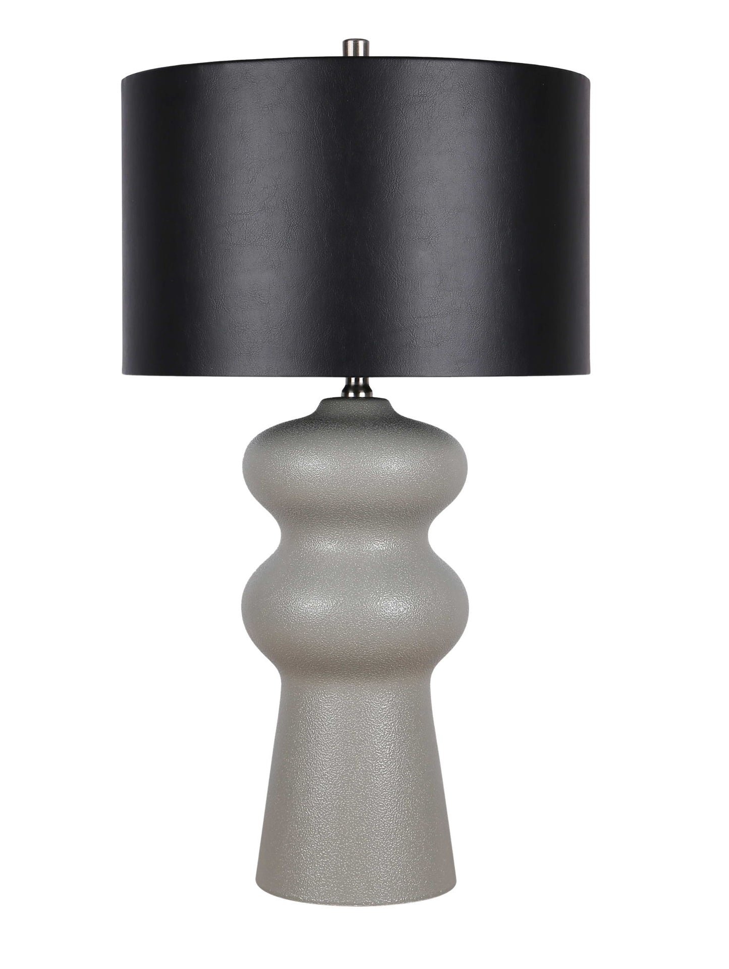 "Echo Essence" Ceramic Table Lamp - Textured Gray