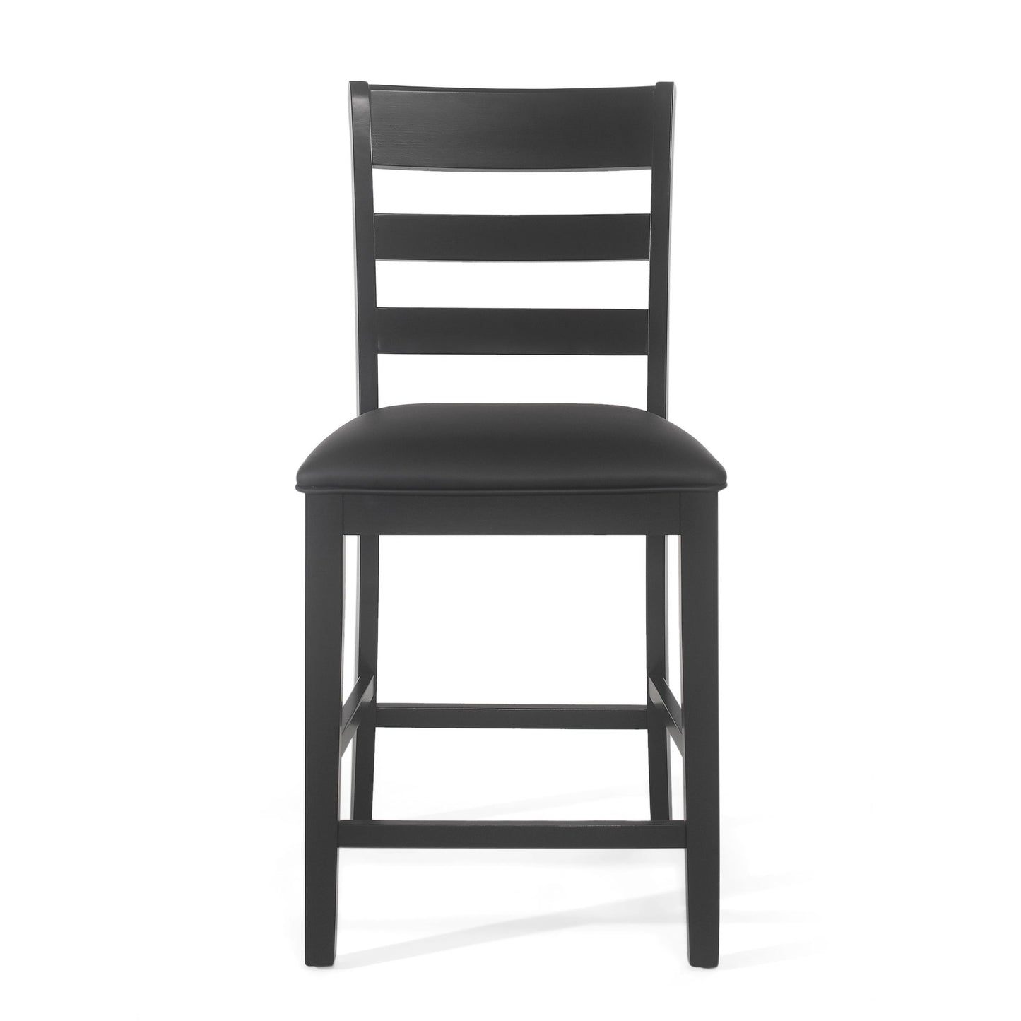 Farmhouse Upholstered Wood Counter Stools