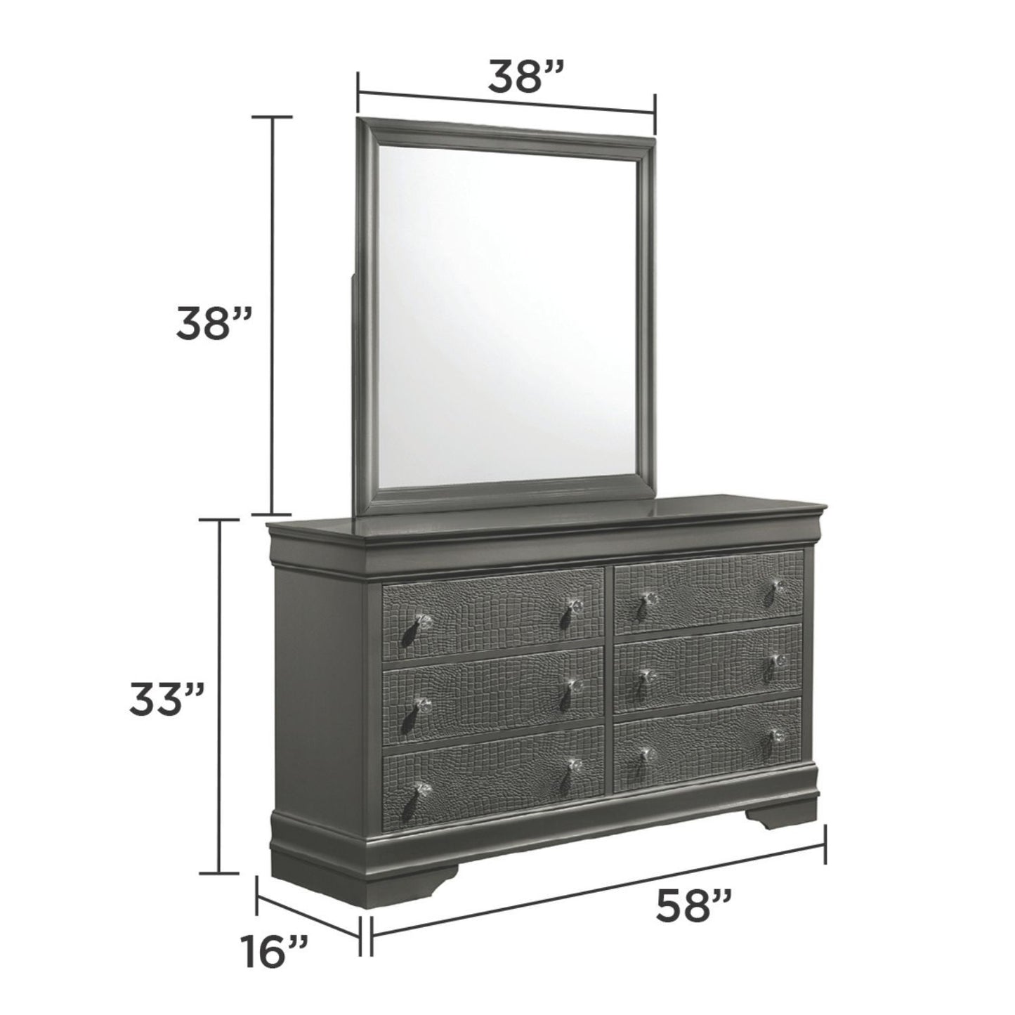Blaze - Modern 6 Drawer Dresser