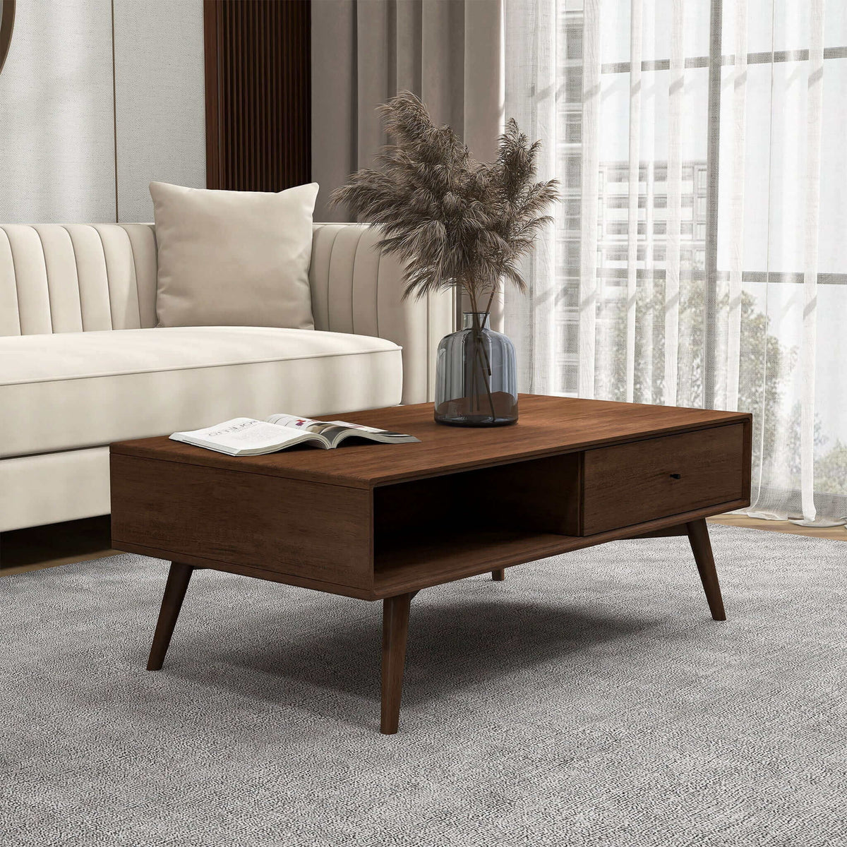 Caroline - Coffee Table - Walnut Brown