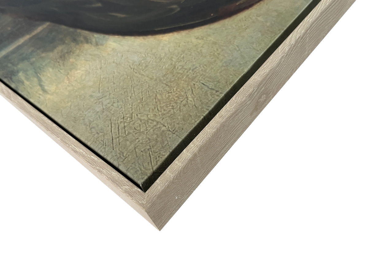 Wry Masterpiece Hand-Embellished Canvas In Frame - Brown / Beige